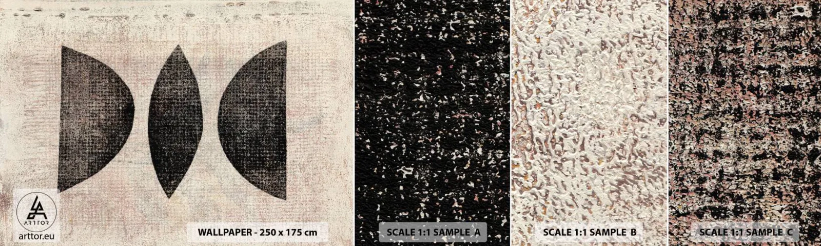 Mostră de Tapet Standard Eco - Abstracție etnică - Abstracția, Bucată, Artă Modernă - 100x30 cm