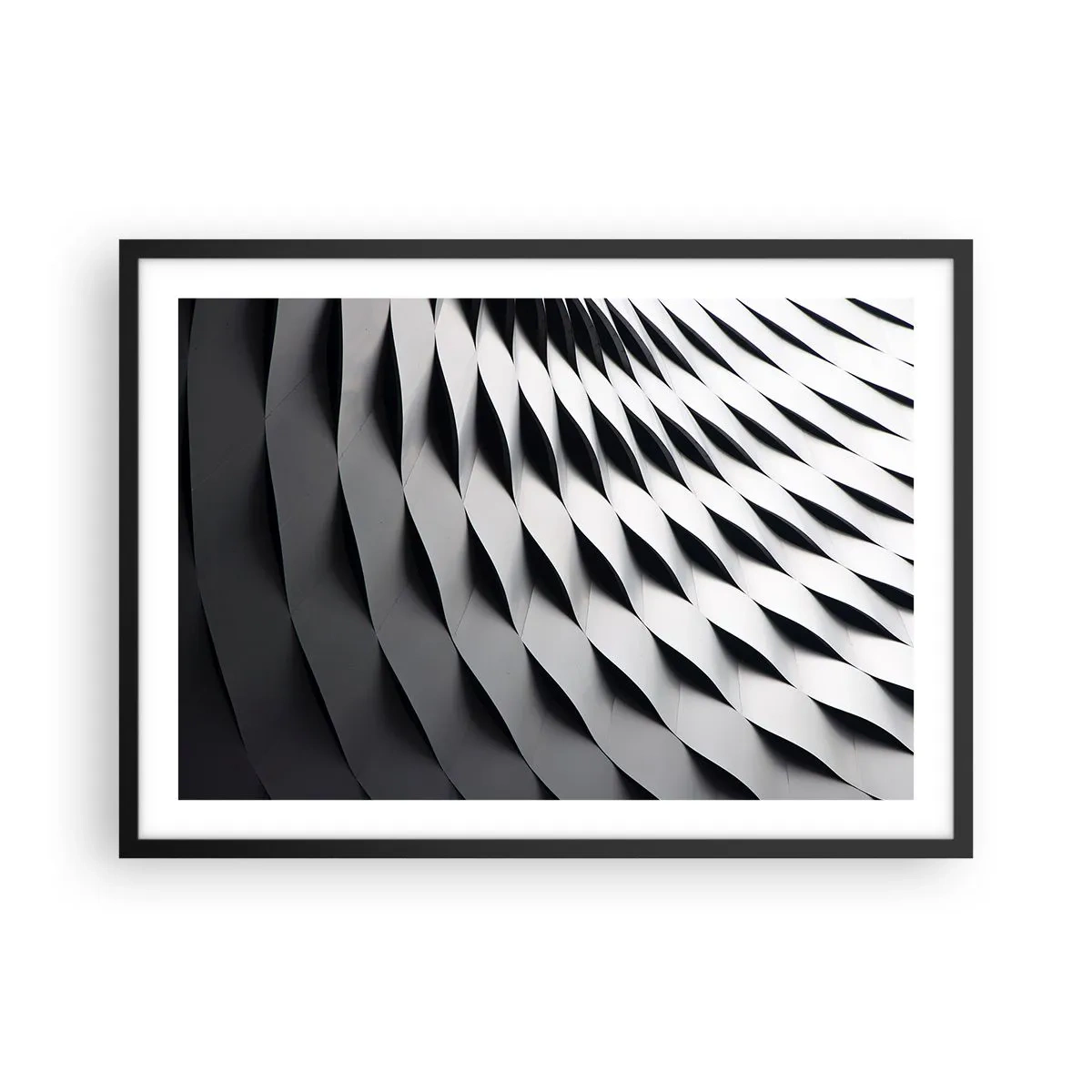 Poster în ramă neagră - Pe suprafața valurilor - 70x50 cm