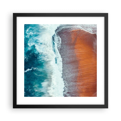 Poster în ramă neagră - Atingerea oceanului - 40x40 cm