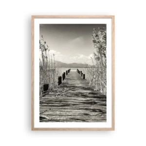 Poster în ramă de stejar deschis - În intimitatea ierburilor - 50x70 cm