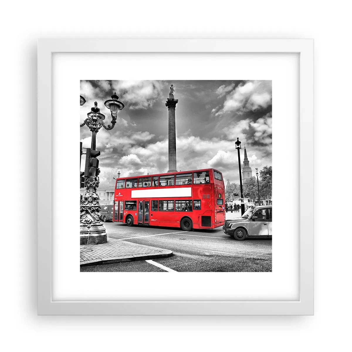 Poster în ramă albă - Adevărata forță vitală a orașului - 30x30 cm