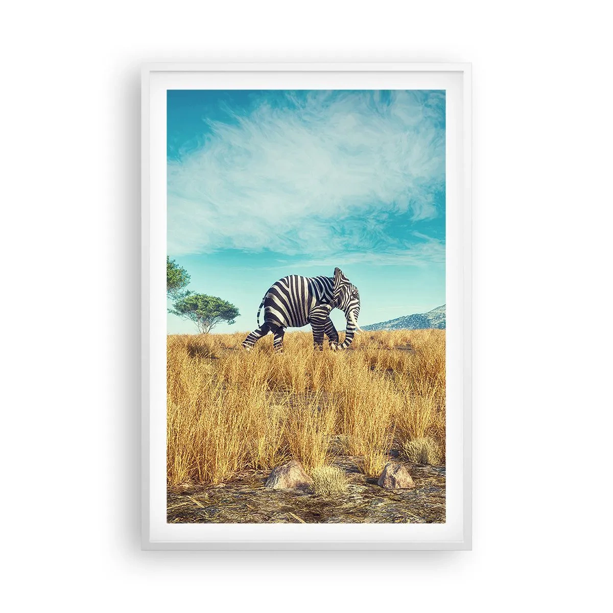 Poster în ramă albă - Griul nu mai este la modă - 61x91 cm