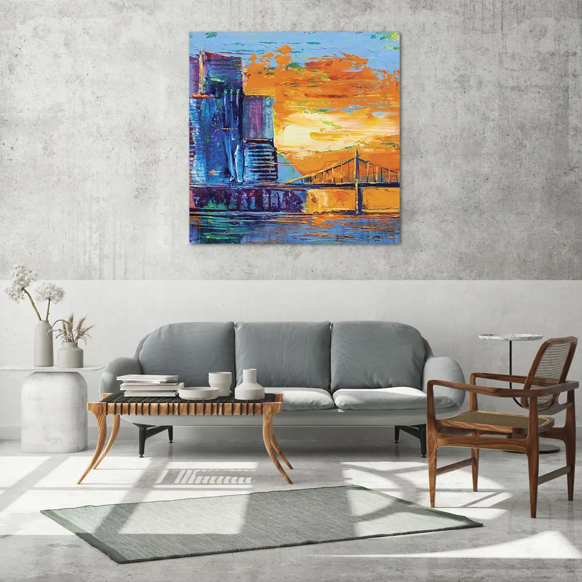 Tablou pe sticlă - Cultură și natură - 50x50 cm