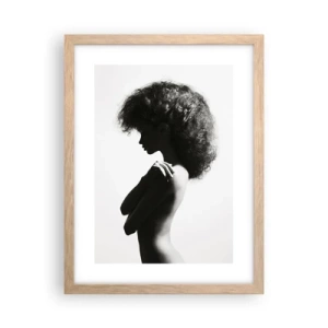 Poster în ramă de stejar deschis - Ca o floare pe o tulpină subțire - 30x40 cm