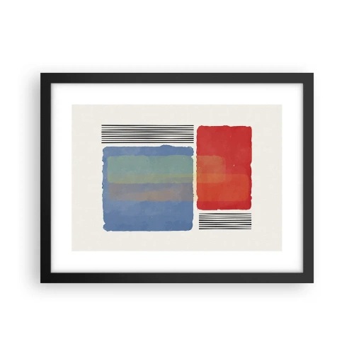 Poster în ramă neagră - Spiritul și litera geometriei - 40x30 cm