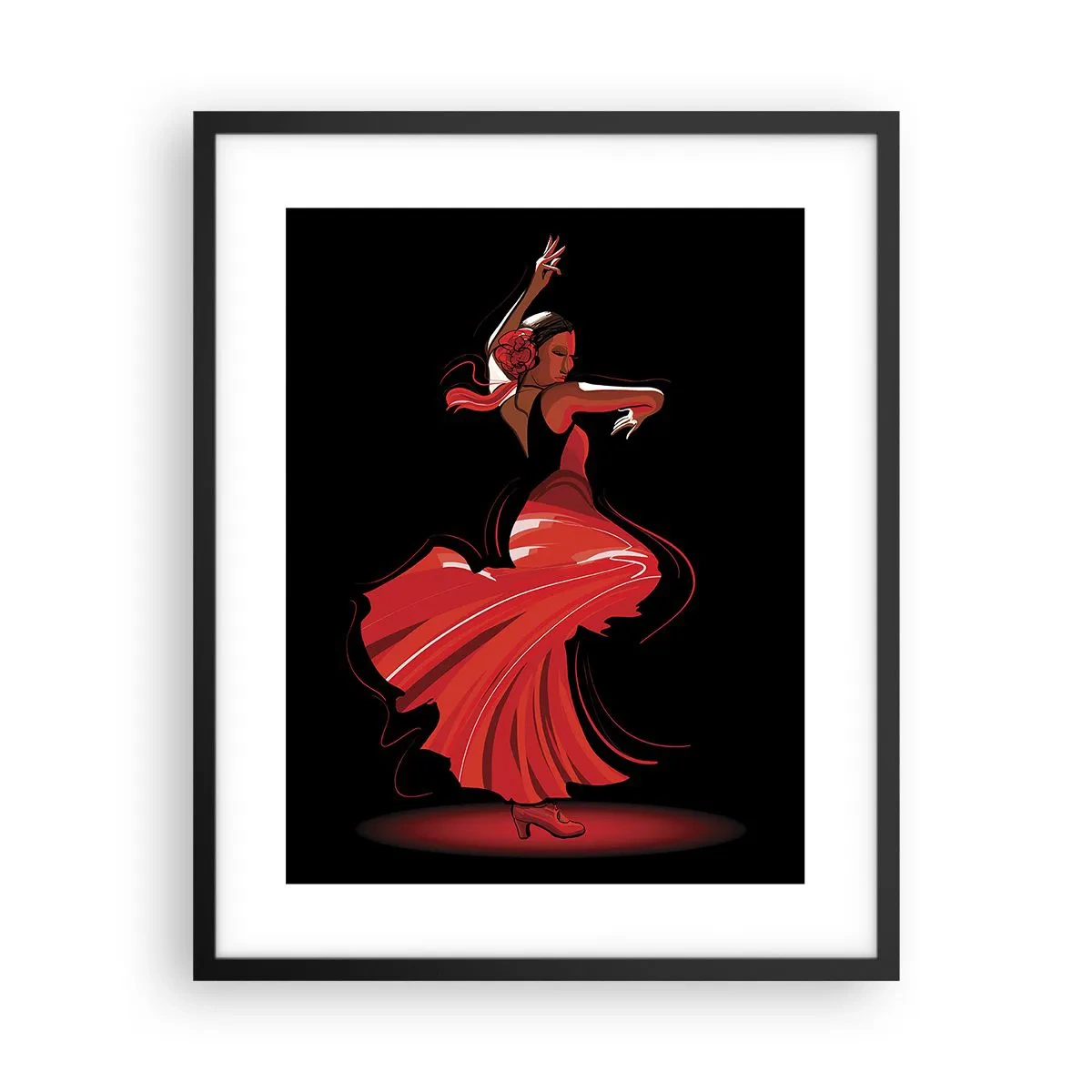 Poster în ramă neagră - Spiritul înflăcărat al flamenco-ului - 40x50 cm