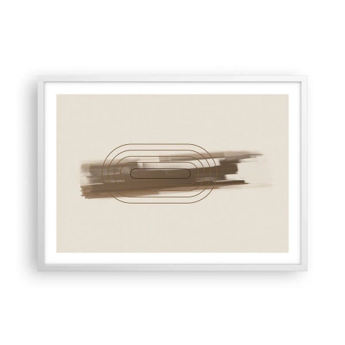 Poster în ramă albă - O adiere de gri - 70x50 cm