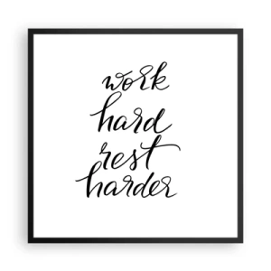 Poster în ramă neagră - Echilibrul vieții - 60x60 cm