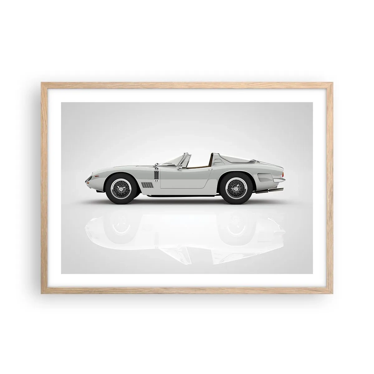 Poster în ramă de stejar deschis - Promisiunea distracției - 70x50 cm