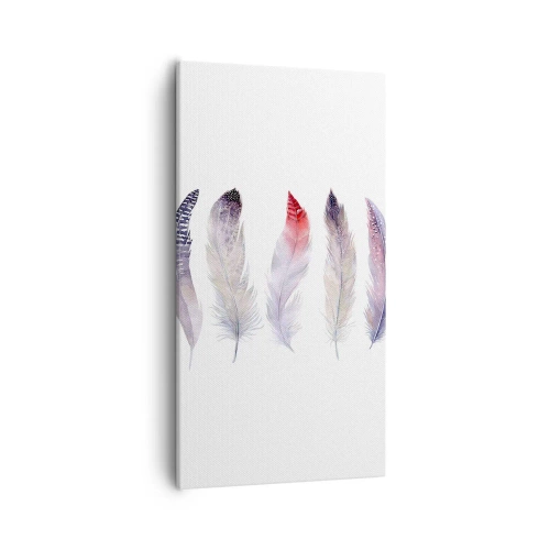 Tablou pe pânză - Delicate ca o ceață multicoloră - 55x100 cm