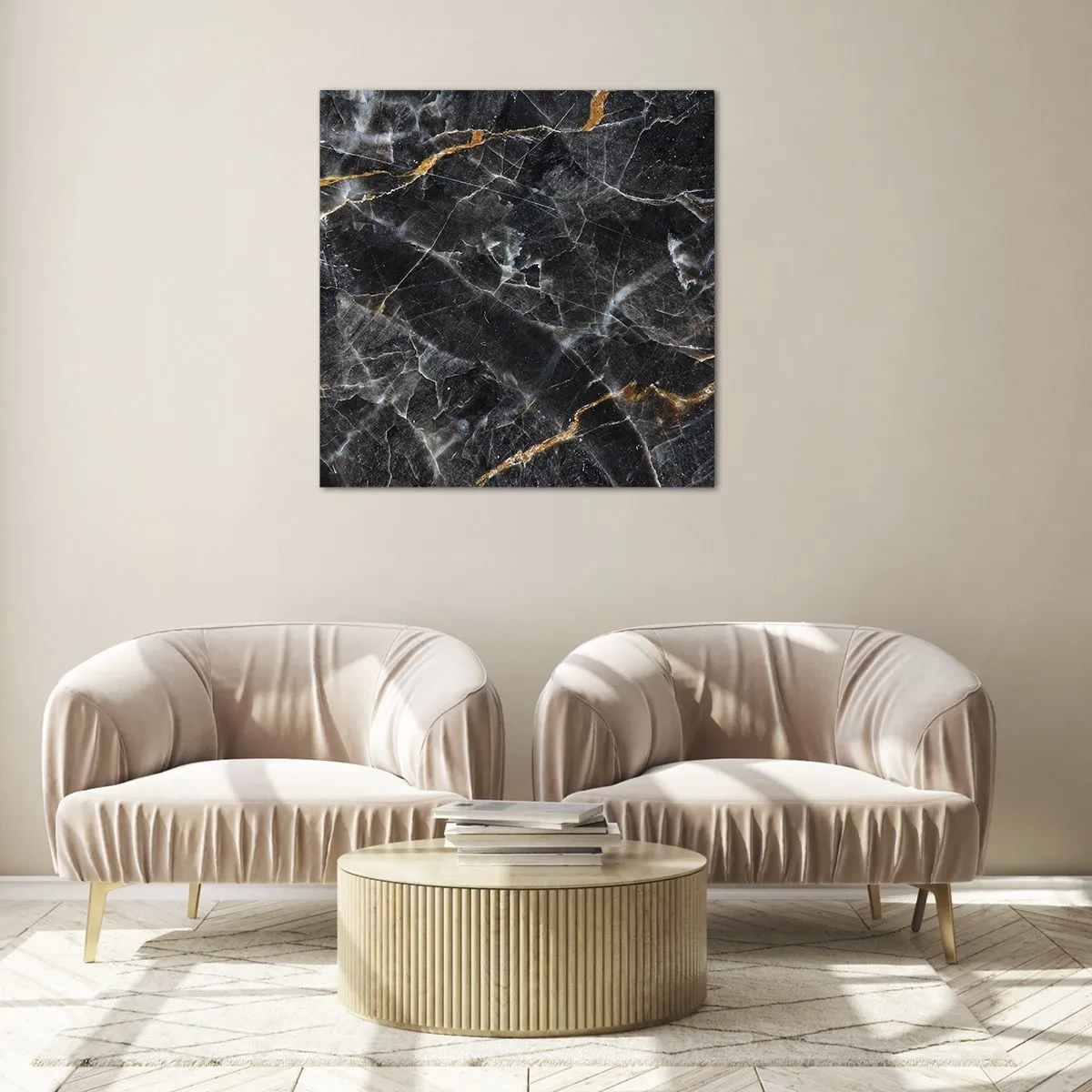 Tablou pe sticlă - Viața interioară a unei pietre - 50x50 cm