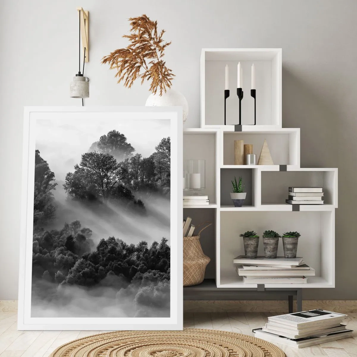 Poster în ramă albă - Trezindu-se din somn - 40x50 cm