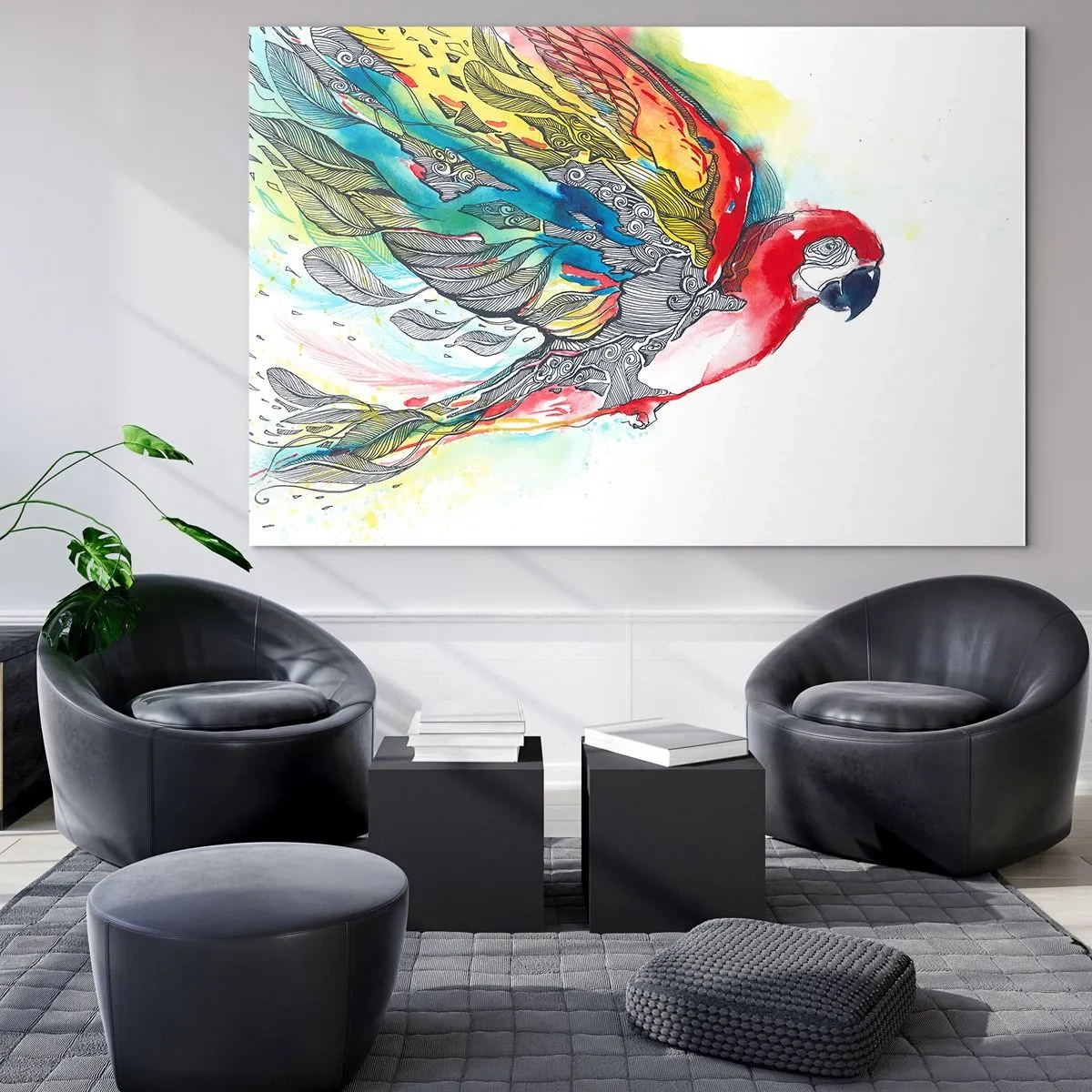 Tablou pe sticlă - Trăiește în culori - 100x70 cm