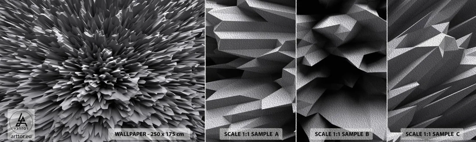 Mostră tapet Premium Sand - Mai ascuțit nu se poate - 3D, Modern, Tridimensional - 100x30 cm