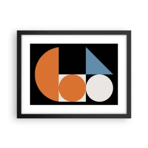 Poster în ramă neagră - Sistem de figuri - 40x30 cm