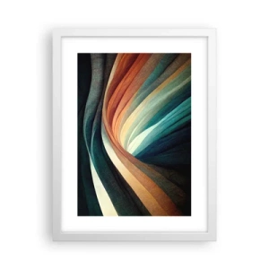 Poster în ramă albă - Țesute din culori - 30x40 cm