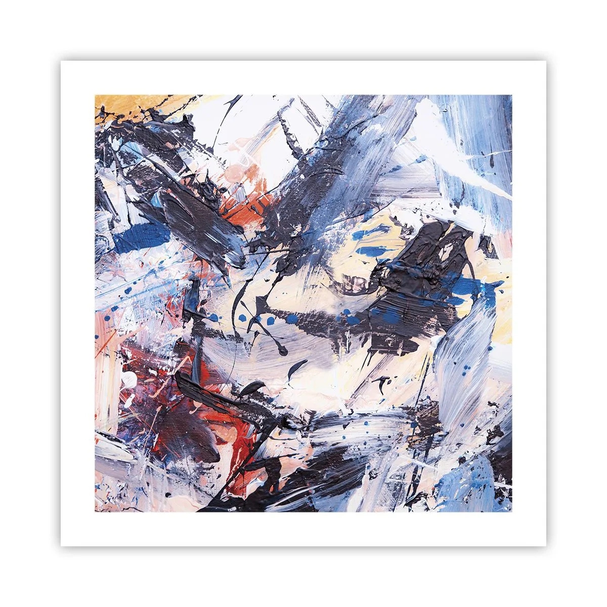 Poster - Dansul nebun al abstracției - 50x50 cm