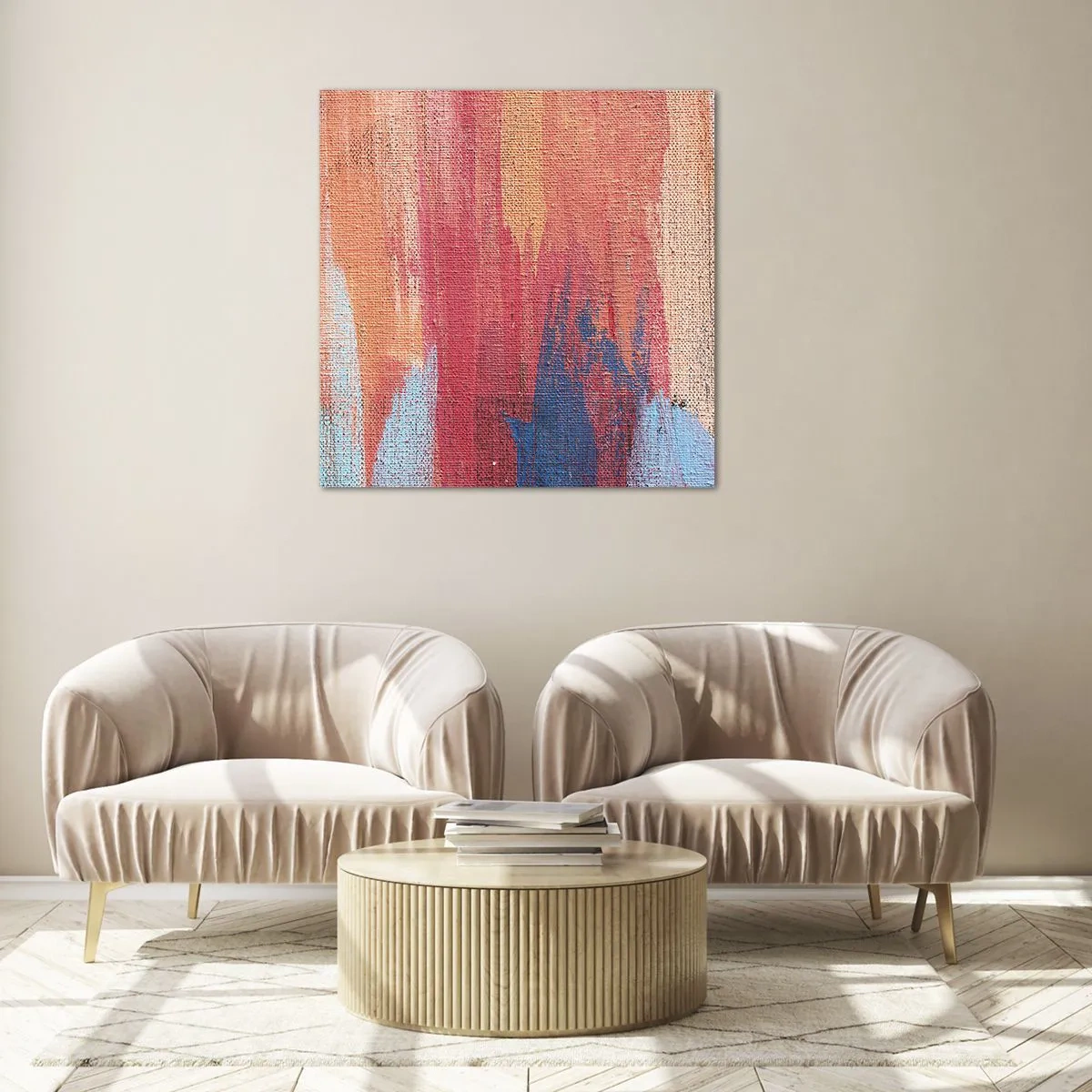 Tablou pe sticlă - Plutind prin curcubeu - 40x40 cm