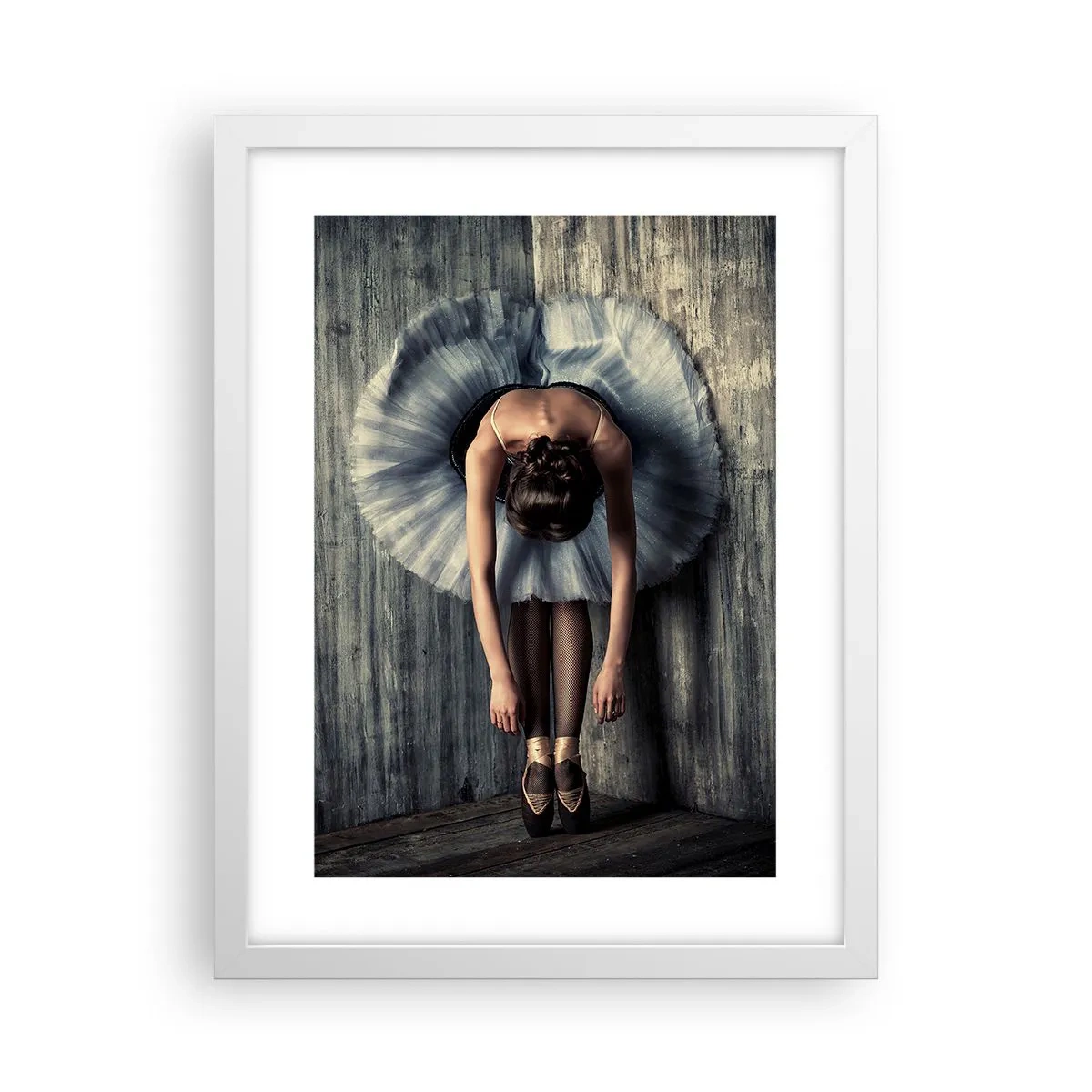 Poster în ramă albă - Când muzica se oprește - 30x40 cm