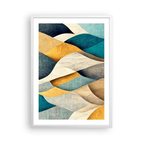 Poster în ramă albă - Ritm și ondulare - 50x70 cm