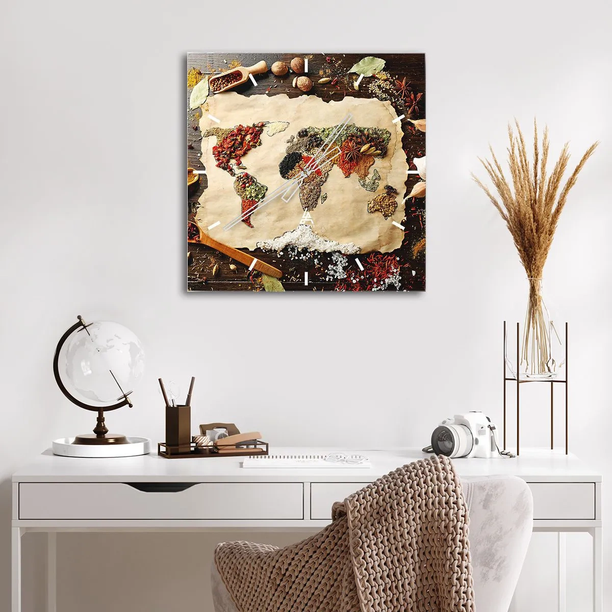 Ceas de perete - Ceas pe sticlă - Toate gusturile lumii - 40x40 cm