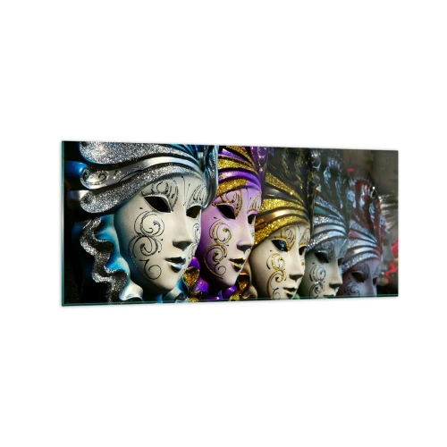 Tablou pe sticlă - Mister în aur și argint - 120x50 cm