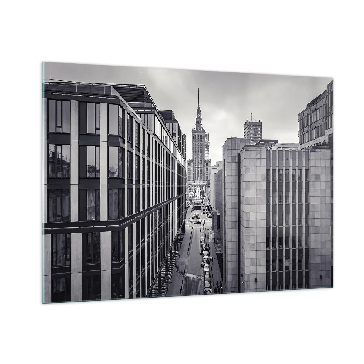 Tablou pe sticlă - Vale citadină din Varșovia - 100x70 cm