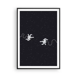 Poster în ramă neagră - Dansul spațial - 70x100 cm