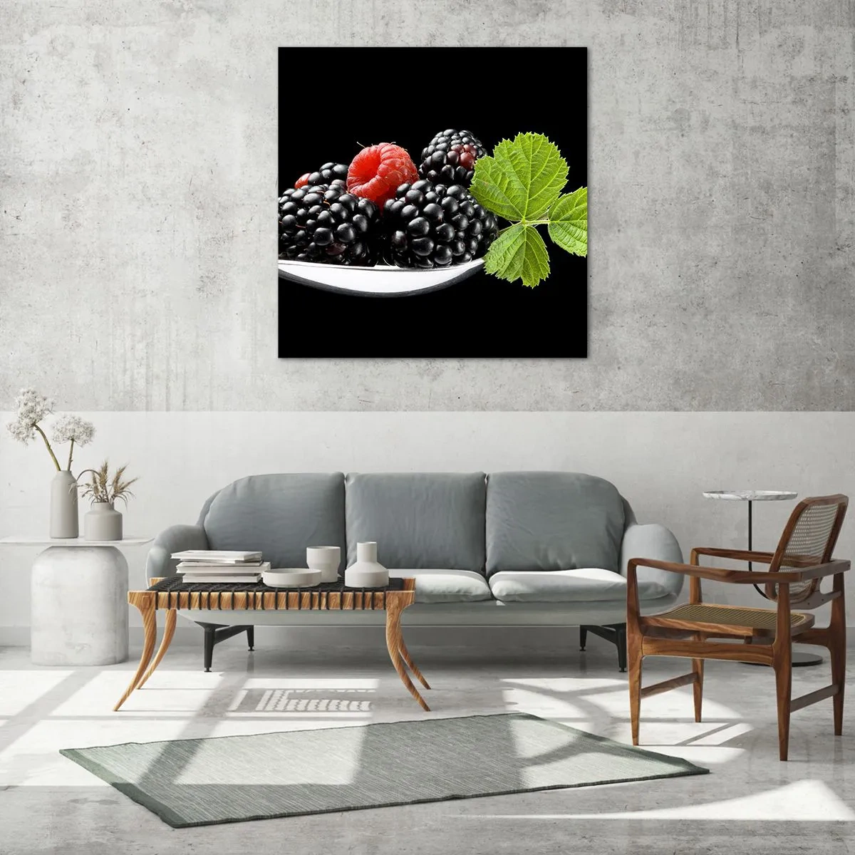 Tablou pe sticlă - Gustul prospețimii - 30x30 cm