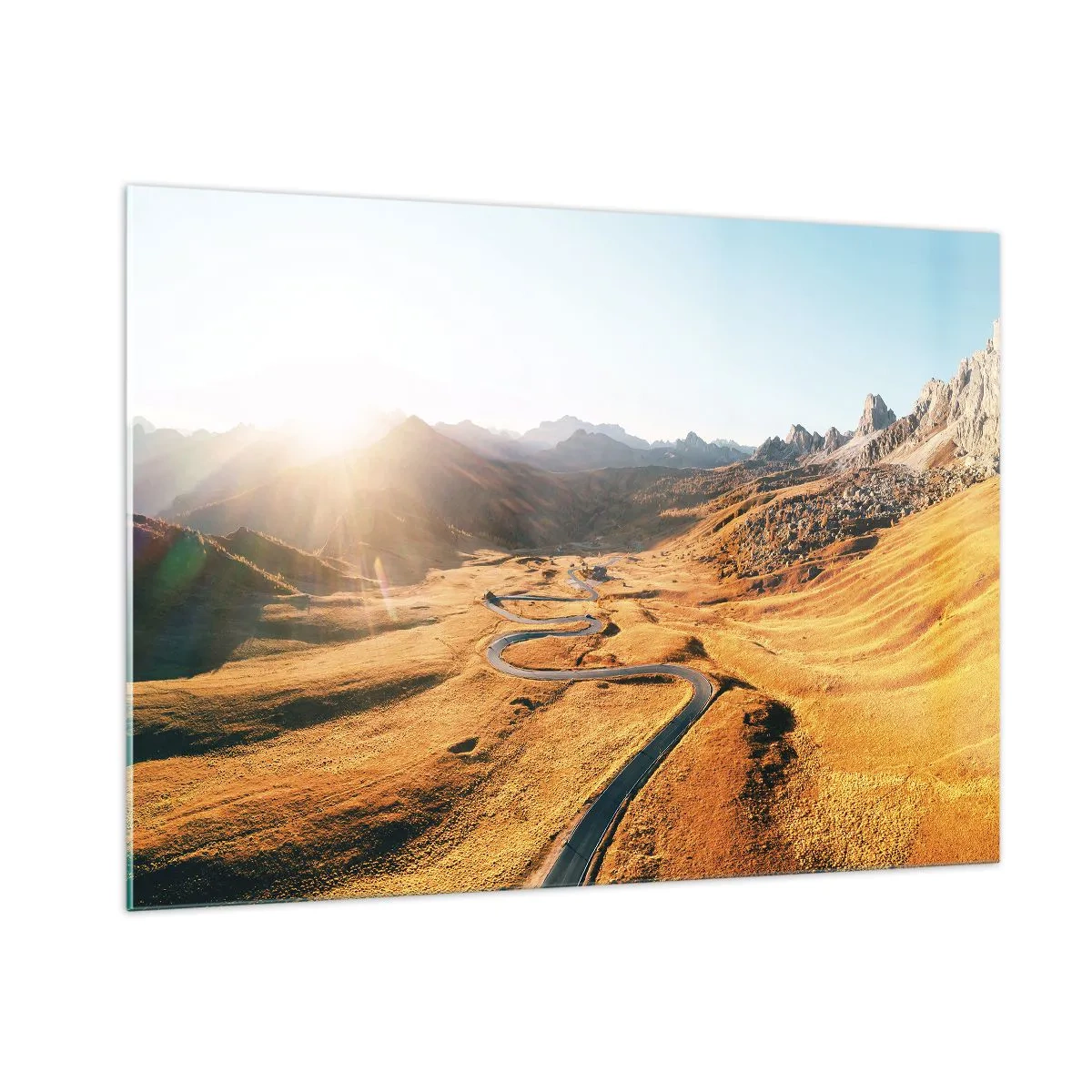 Tablou pe sticlă - Într-o vale de aur - 100x70 cm