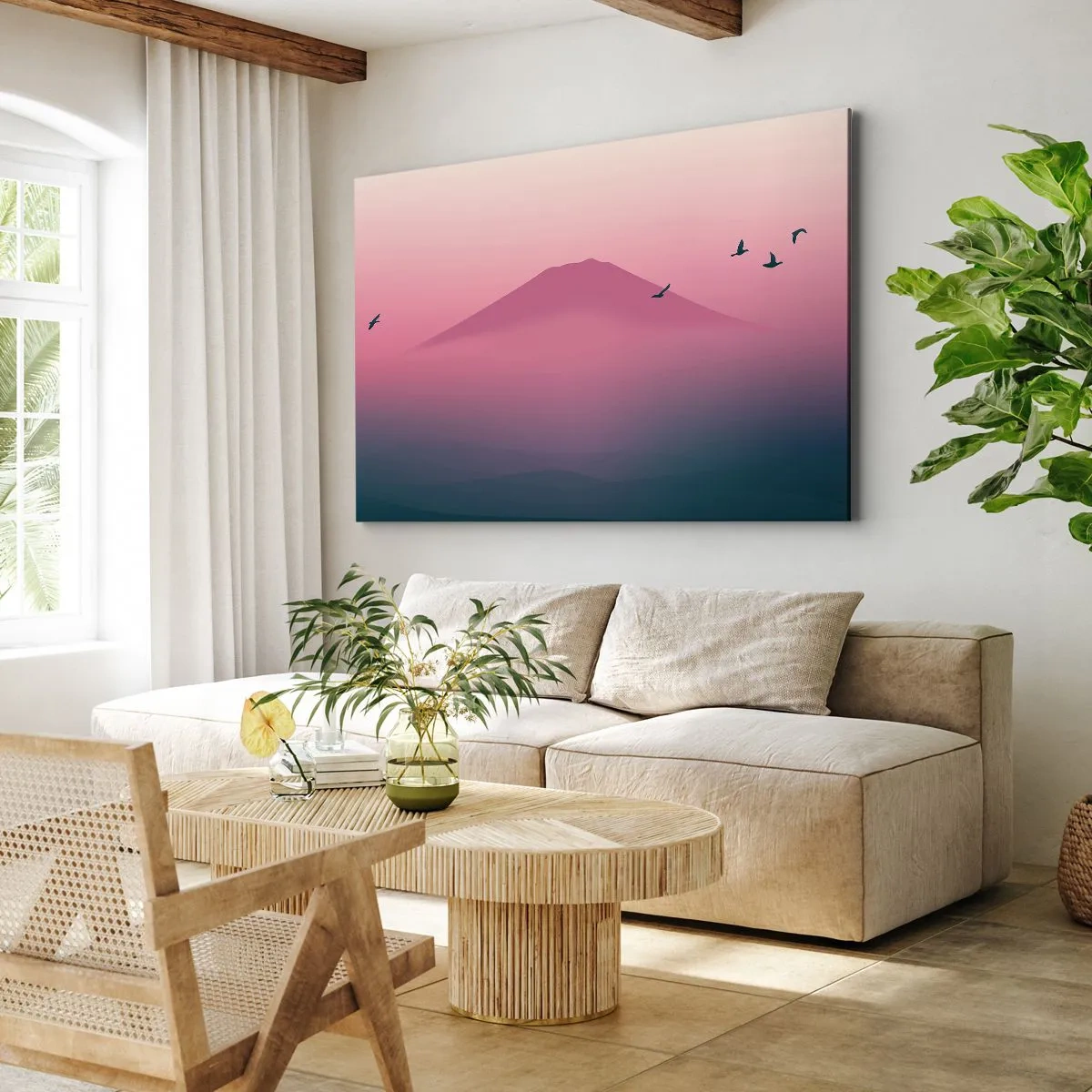 Tablou pe pânză - Călători deasupra norilor - 70x50 cm