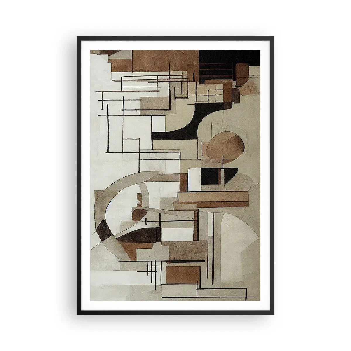 Poster în ramă neagră - Peisaj urban 2.0 - 70x100 cm