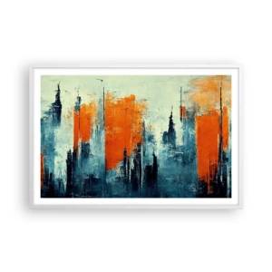 Poster în ramă albă - Peisaj modern - 91x61 cm