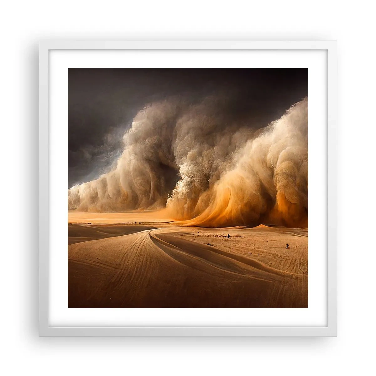 Poster în ramă albă - Mânia deșertului - 50x50 cm