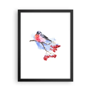Poster în ramă neagră - Iarna în culori - 30x40 cm