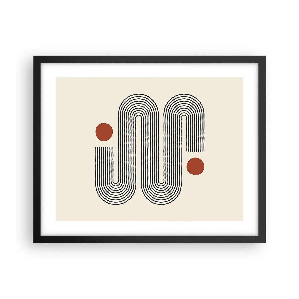 Poster în ramă neagră - De la început până la sfârșit - 50x40 cm