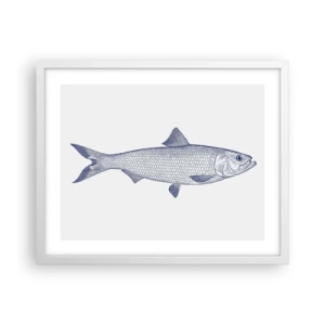 Poster în ramă albă - Salutări din mările nordice - 50x40 cm