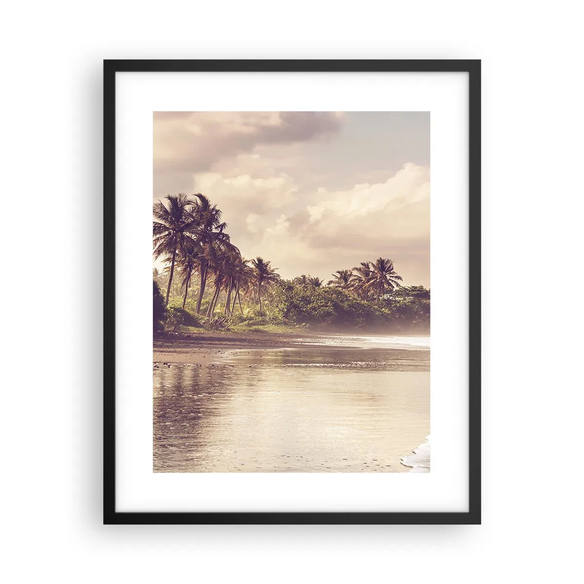 Poster în ramă neagră - Mângâind valurile - 40x50 cm