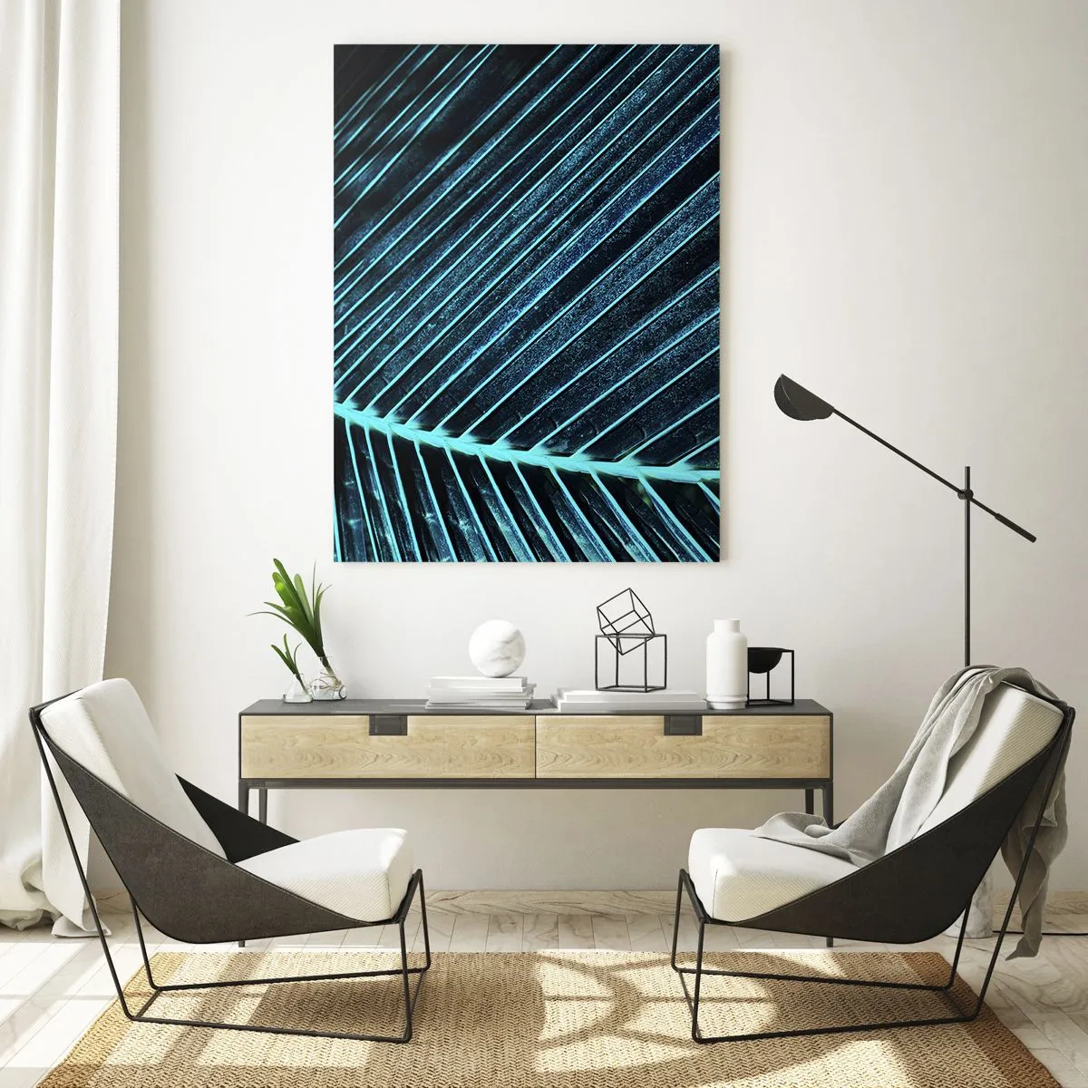 Tablou pe sticlă - Textura verdelui - 70x100 cm