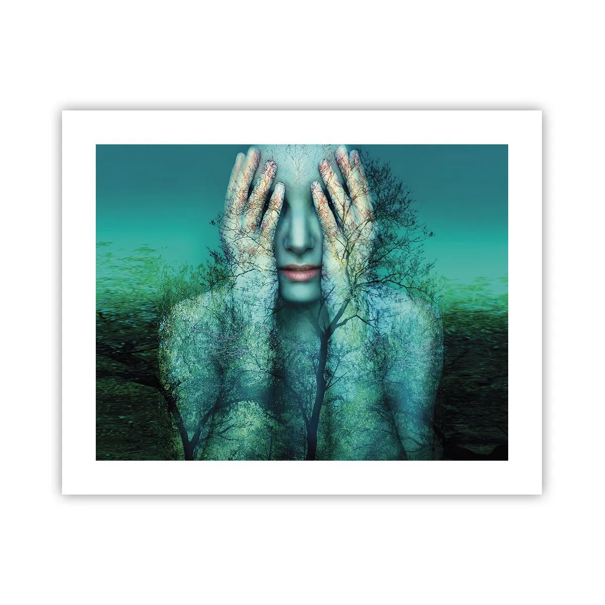 Poster - Scufundată în albastru - 50x40 cm