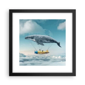 Poster în ramă neagră - De ce nu? - 30x30 cm