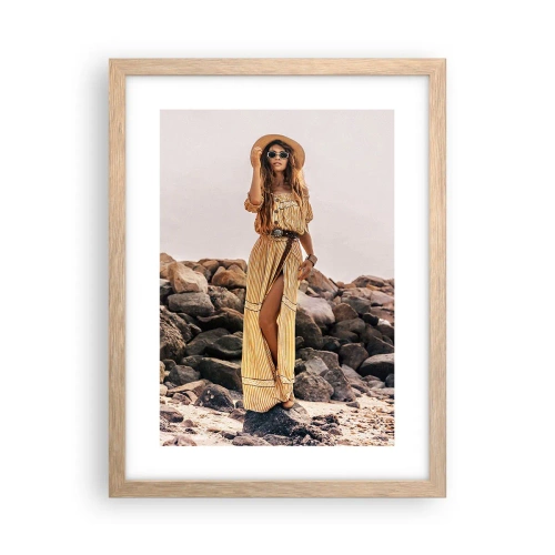 Poster în ramă de stejar deschis - Magia pietrelor - 30x40 cm