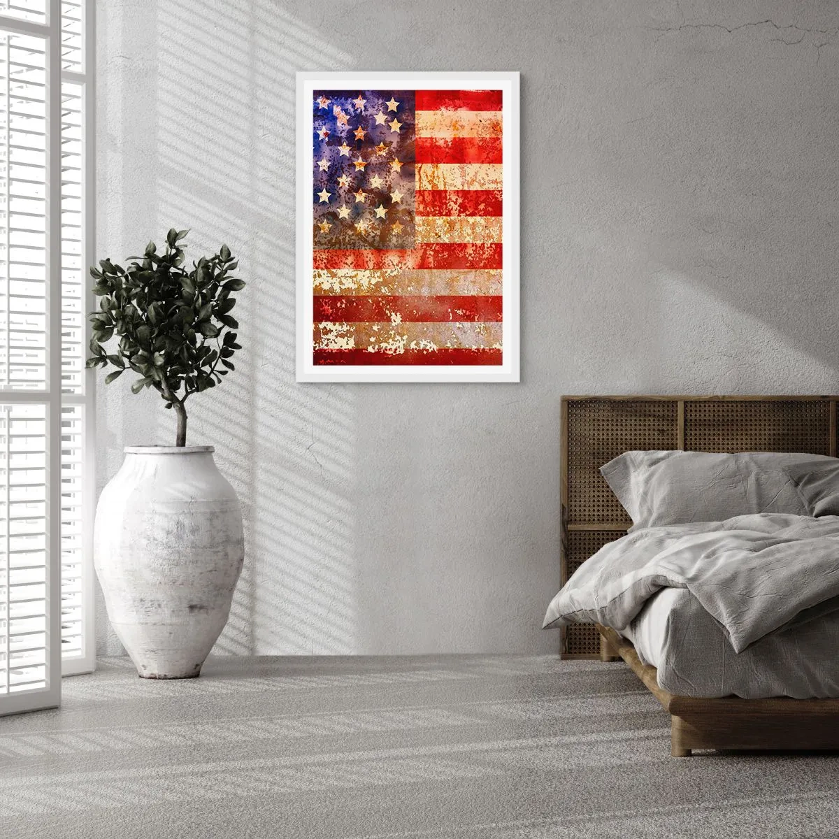 Poster în ramă albă - Gloria nu trece - 50x70 cm