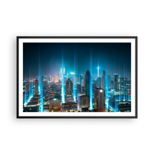 Poster în ramă neagră - Prin Berlin spre cer - 91x61 cm