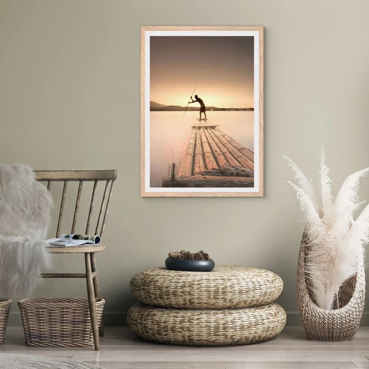 Poster în ramă de stejar deschis - Înainte de odihnă - 30x40 cm