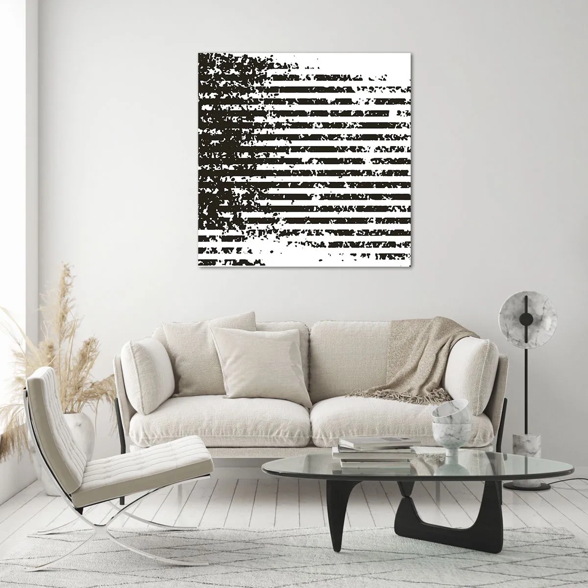 Tablou pe sticlă - Ritm și zgomot - 30x30 cm