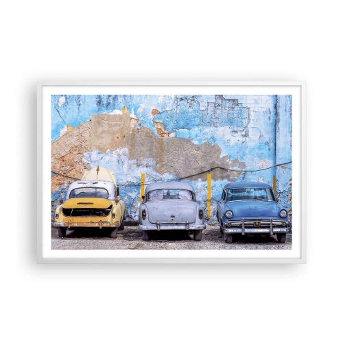 Poster în ramă albă - Întâlnirea veteranilor - 91x61 cm