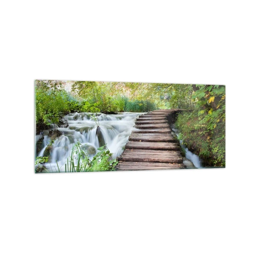 Tablou pe sticlă - Nu este deloc o apă liniștită - 120x50 cm