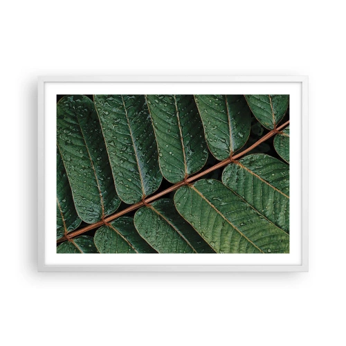Poster în ramă albă - Într-un ritm verde - 70x50 cm