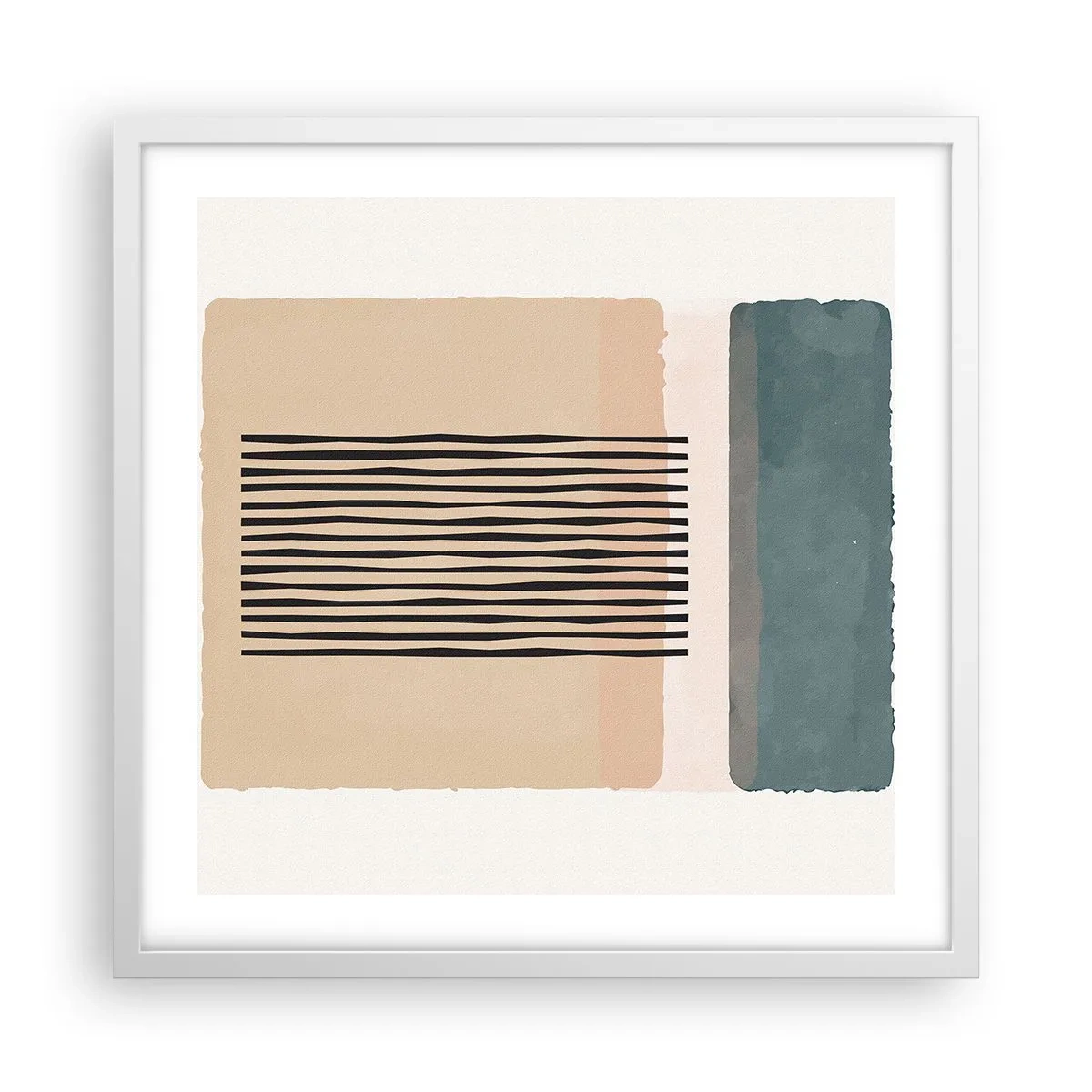 Poster în ramă albă - Totul este în regulă - 50x50 cm